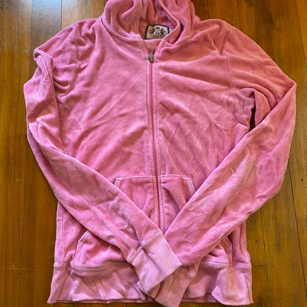 Juicy couture bubblegum pink velour jacket hoodie